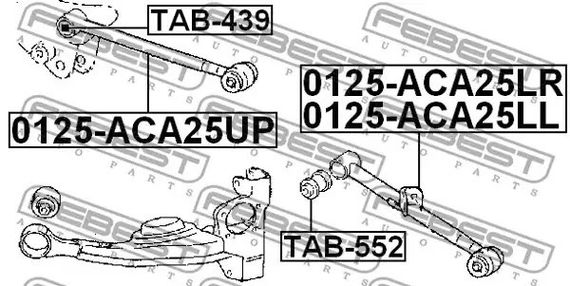Важіль підвіски (задній/поперечна) R RAV 4 00-05, FEBEST (0125ACA25LR) | Зображення 3