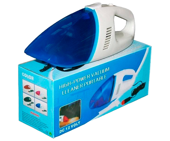 Автомобильный пылесос с зарядкой от прикуривателя Vacuum Cleaner DC 12V бело-синий 60W (lp-89801_104) | Зображення 5