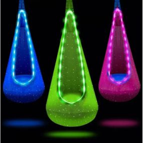 Підвісне крісло-груша з LED підсвічуванням