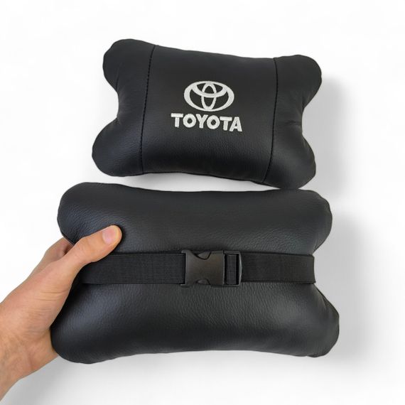 Подушки на підголовник Toyota 2шт , Набір подушок в авто Тойота, Автомобільна ортопедична CQ-638 подушка Тойота | Зображення 1