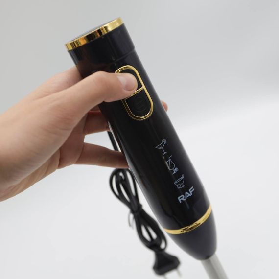 Ручний занурювальний блендер на 800W, 2 швидкості, RAF 320, Чорний / Кухонний подрібнювач продуктів з функцією колки льоду | Зображення 8