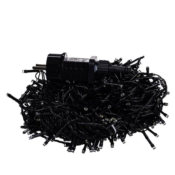 Гирлянда Рождественская фея уличная 50 (м) 500 LED черный провод Белый CF500L50MBW
