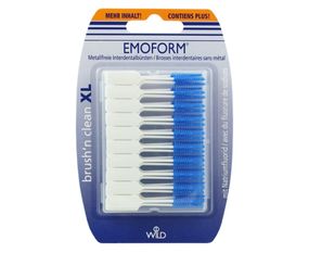 Безметалеві міжзубні щітки з фторидом Dr. Wild EMOFORM brush n clean XL (для більш широких міжзубних проміжків), 50 шт.