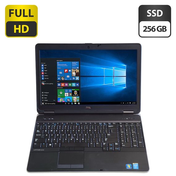 Ноутбук Dell Latitude E6540 / 15.6" (1920x1080) TN / Intel Core i5-4300M (2 (4) ядра по 2.6 - 3.3 GHz) / 8 GB DDR3 / 256 GB SSD / Intel HD Graphics 4600 / WebCam / DVD-ROM б/у