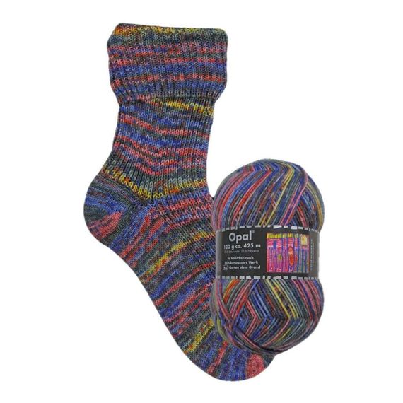 Шкарпеткова пряжа Opal Sockenwolle, серия Hundertwasser, 3205