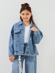 Куртка джинсова для дівчинки Dinomin WG0015 110 см Блакитний shop (2000999506550)
