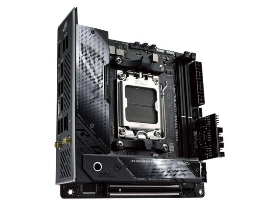 Материнcька плата ASUS  ROG STRIX X670E-I GAMING WIFI sAM5 X670 2xDDR5 M.2 HDMI WiFi BT mITX (90MB1B70-M0EAY0) | Зображення 1