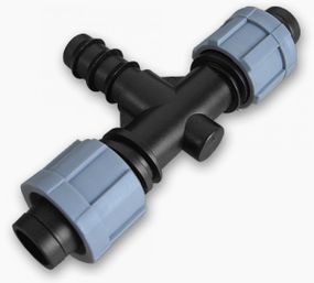 Трійник Bradas крапельна стрічка х2 / з'єднувач для трубки 16 мм 25 шт