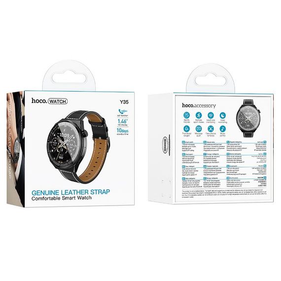 Смарт-годинник Hoco Y35 Smart sports watch (call version) Black | Зображення 2