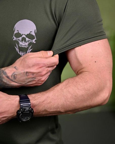 Тактична футболка з відводом поту Не для слабких oliva ПП7711 | Зображення 3