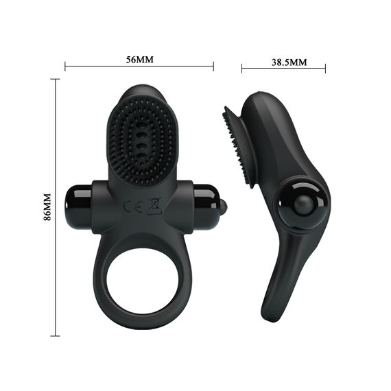 Ерекційне кільце - Pretty Love Vibrant Penis Ring II Black | Зображення 4