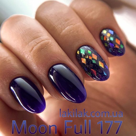 Гель-лак Moon Full №177 темний індиго 8мл
