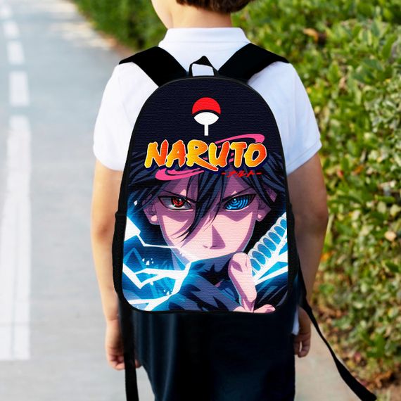Рюкзак дитячий Аніме Наруто Саске Учиха, 34х27см, міський ранець для хлопчика з принтом (00341)