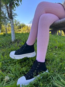 Дитячі колготки кольорові однотонні (рубчик) ТМ Twinsocks р. від 74 до 146 86-92 / 1-2 років, Рожевий