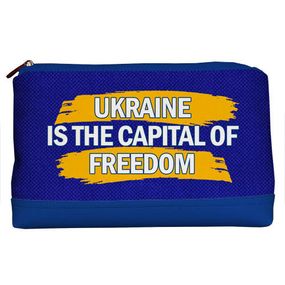Косметичка дорожня жіноча Lovely Ukraine is the capital of freedom 26x15x8 см (KK_22U014_SI)