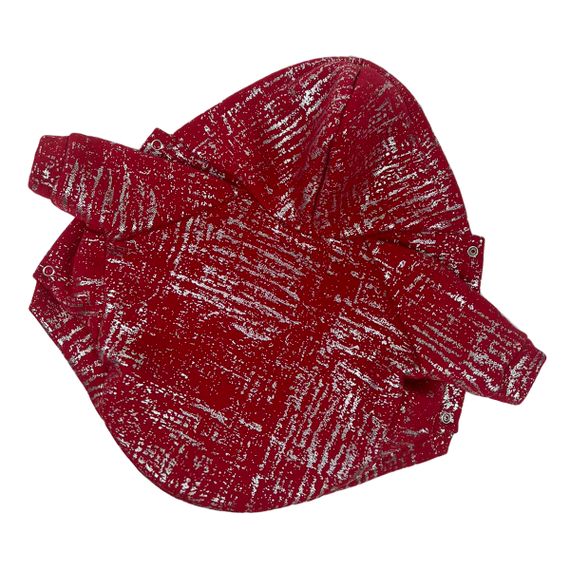 Толстовка зі сріблом червона Y-298 | Зображення 4