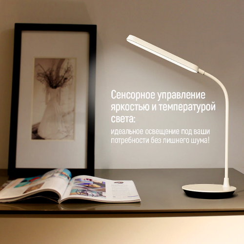 Лампа настільна LED з вбудованим акумулятором білий Portable & Flexible 360 ColorWay | Зображення 9