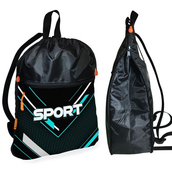 Рюкзак-мешок для обуви,спортивной формы Sport детская сумка для сменки с расширителем (01407)