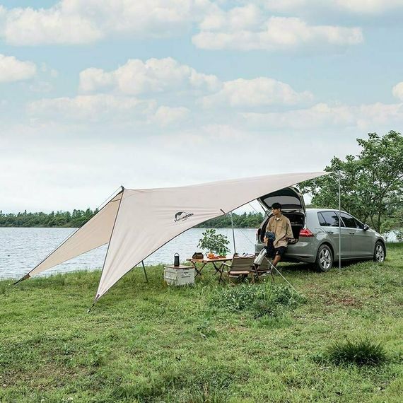 Тент для кемпінгу Naturehike Car Rear Canopy NH21TM001, 590*340 см, золотий (з трьома стійками) | Зображення 1