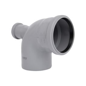 Коліно каналізаційне з відведенням TA Sewage 50х110х110, 90° (назад)