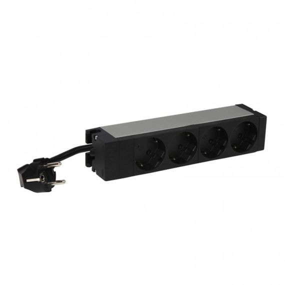 PDU Legrand 4 розетки 2К+3 немецкий стандарт шнур питания 1м 10'' 16А (646801)