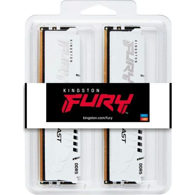 Модуль памяти для компьютера DDR5 32GB (2x16GB) 6800 MHz Beast White Kingston Fury (ex.HyperX) (KF568C34BWK2-32) | Зображення 4