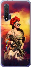 Чехол на Huawei Nova 6 Украинка с оружием "5316u-1821-17620"