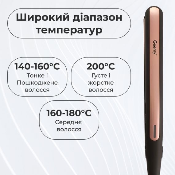 Плойка-гофре GEEMY GM-2955 з кермічним покриттям, чорна | Зображення 5