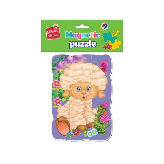 Магнітні пазли Малюк зможе "Вівця" Vladi toys VT3301-02 А5, Укр | Зображення 1