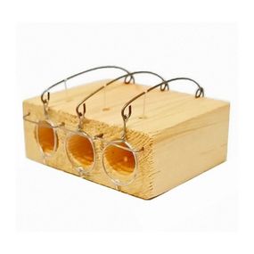 Мишоловка дерев'яна потрійна норка