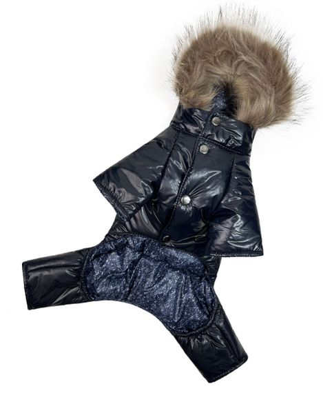 Зимовий комбінезон лакований синiй A-73 | Зображення 2