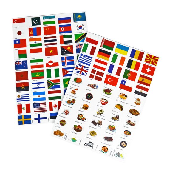 Игра с многоразовыми наклейками "Флаги" Умняшка KP-011 | Зображення 2