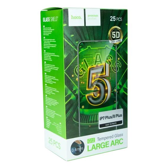 Захисне скло Hoco G12 5D для iPhone 7 Plus/8 Plus 25 шт (39487-01_636) | Зображення 2