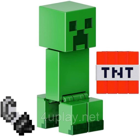 Игровой набор Майнкрафт с Крипером Оригинал Mattel Minecraft 2-Pack with Creeper | Зображення 3
