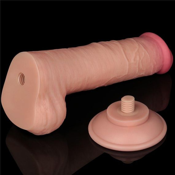 Фалоімітатор 8' Sliding Skin Dual Layer Dong Flesh Sex Aura | Зображення 1