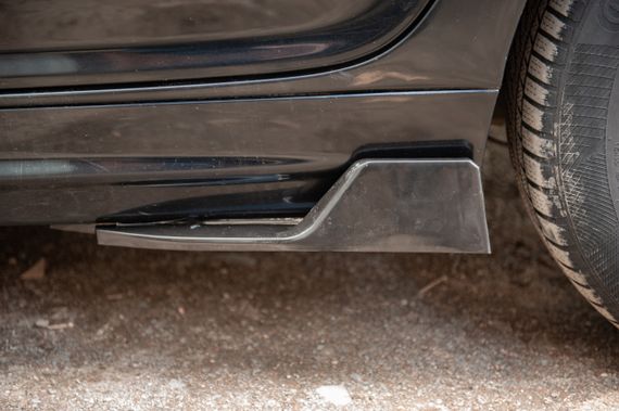 Универсальные накладки на боковые пороги Flap Тип-D (2 шт, черный глянец, ABS-пластик) | Зображення 2