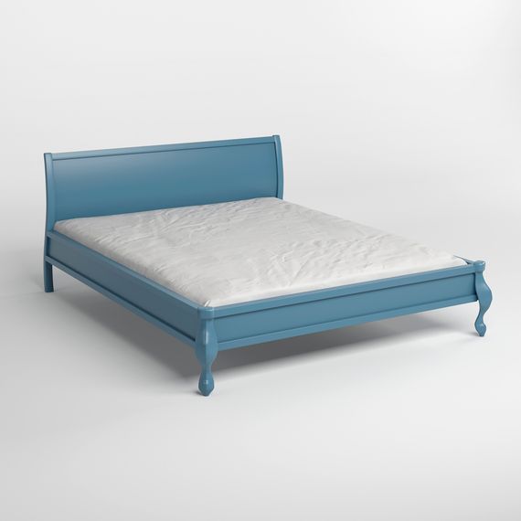 Двоспальне дерев'яне ліжко Mebigrand Палермо Сіро-синій (S7010R90B) 140х200 см (MBG-11354) | Зображення 1