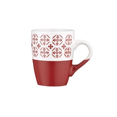 Чашка Ardesto Ornament, 320мл, кераміка, червоно-білий (AR3045R) | Зображення 1
