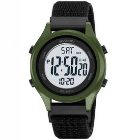 Чоловічий годинник Skmei 2669NAG Army Green-nylon з нейлоновим ремінцем у мілітарі стилі