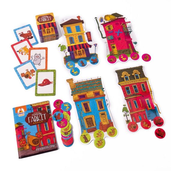 Дитяча настільна гра Готель "Гавкіт" VT8055-43, 4 готелі 24 жетони собак | Зображення 1