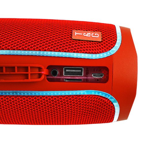 Колонка портативная Bluetooth T&G TG287 red красная | Зображення 3