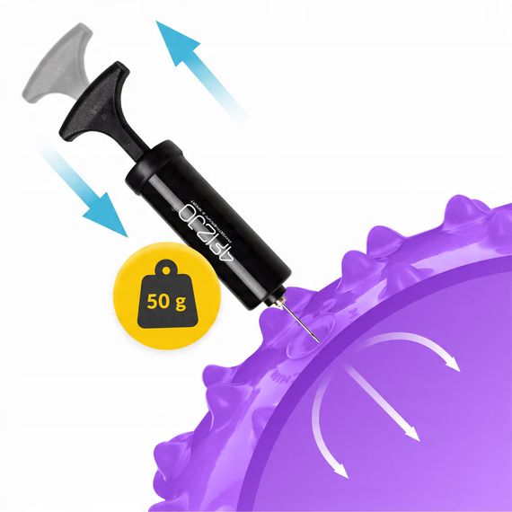 М'яч для пілатесу, йоги, реабілітації 4FIZJO 20 см (масажний) Violet (P-5905973406086) | Зображення 1