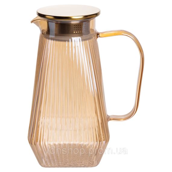 Кувшин 1.8 л со стаканами 6 штук по 200 (мл) графин для компота сока воды лимонада кувшин для напитков Коричневый HP-19-39 | Зображення 2