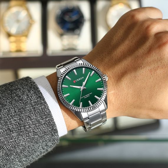 Чоловічий годинник Curren 8425 Silver-Green | Зображення 2