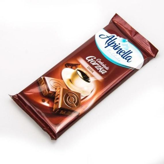Чорний гіркий шоколад Alpinella Czekolada Gorzka Dark, 90г Польща