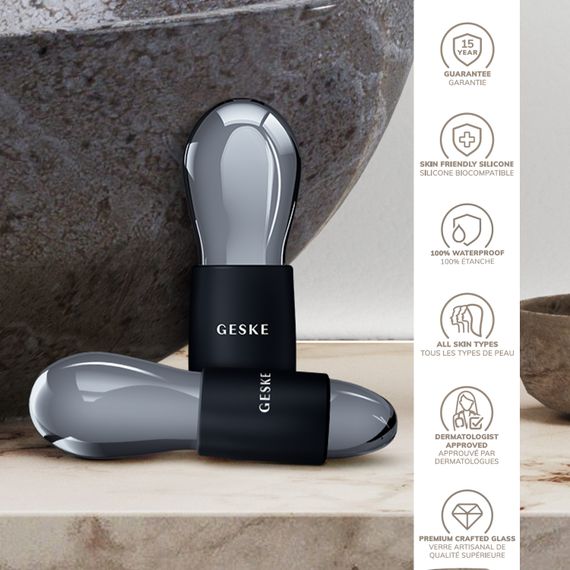 Подвійний масажер для очей GESKE Cool&Warm Duo Eye Massager 7в1 starlight, Чорний | Зображення 2