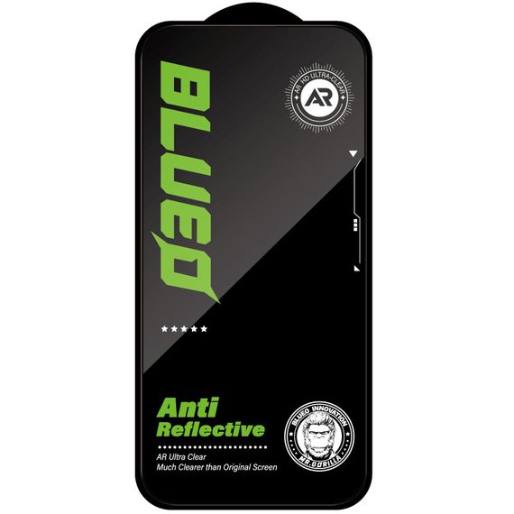 Захисне 2.5D скло Blueo AR Anti-Reflective HD для Apple iPhone 15 Pro (6.1") Чорний | Зображення 2
