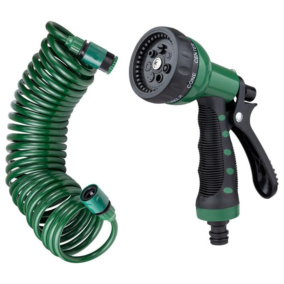 Набір поливальний Grad шланг спіральний 7.5 м + пістолет-розпилювач 7-ми режимний (5019065)