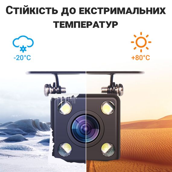 Автомобільна камера заднього виду з LED підсвіткою Podofo R0003A2P | паркувальна камера для автомобіля, IP66, 170 ° | Зображення 7