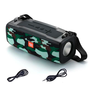 Портативная Bluetooth колонка TG624 с RGB подсветкой и функцией громкой связи, радио, камуфляж